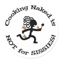 Cooking Naked - Sticker by BlondeAmbition Cooking Naked - Sticker