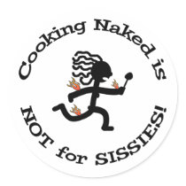 Cooking Naked! - Sticker by BlondeAmbition Cooking Naked! - Sticker