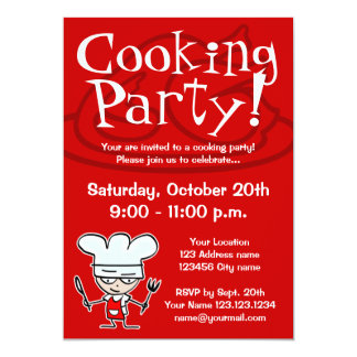 Cooking Invitations &amp; Announcements | Zazzle