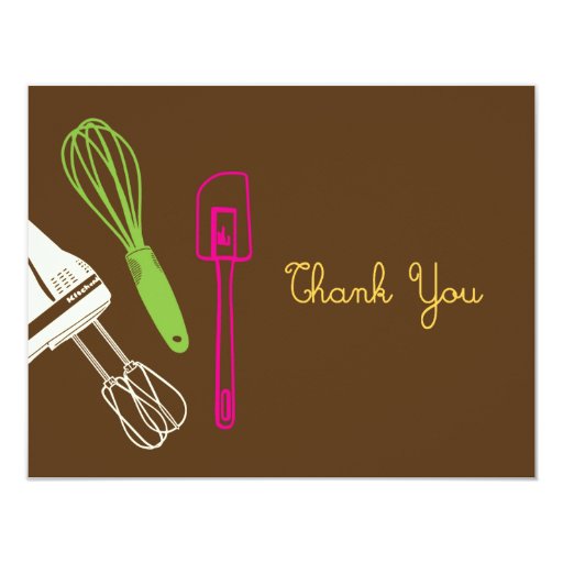 Cooking Party Thank You Card Zazzle
