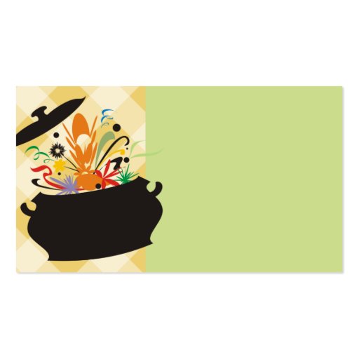 cooking pot flavor burst chef catering business ca business card templates (front side)