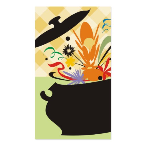 cooking pot flavor burst chef catering business ca business cards (front side)