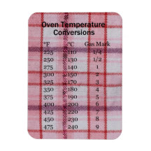 Cooking Temperature Conversion Magnet