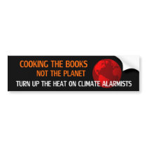 Cooking the Books, Not the Planet Bumper Sticker