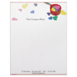 Cooking Up Fun Hearts and Play Cooking Pot Letterhead Design
