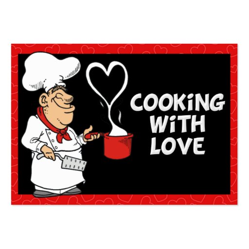 Cooking with Love Business Card (front side)
