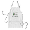 Cooking with Wine aprons by HobbyTees Cooking with Wine aprons