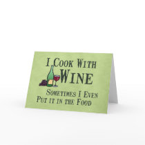 Cooking with Wine cards