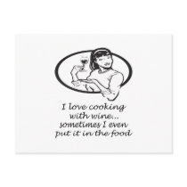 Cooking With Wine postcards by fullofNuts Cooking With Wine postcards