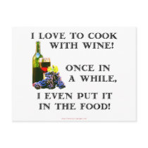 Cooking with Wine postcards