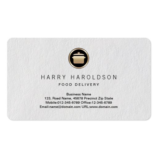 CookingPot Icon Food Delivery Premium BusinessCard Business Card | Zazzle