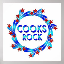 Cooks Rock Red Stars Print