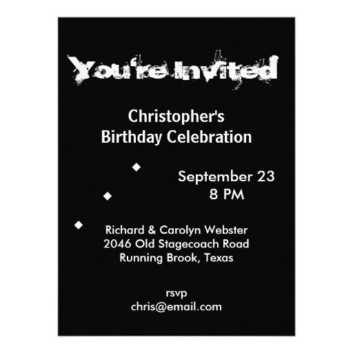 Cool 16th Birthday Party Custom Invitation
