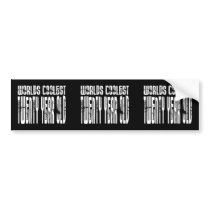 Cool 20th Birthdays Worlds Coolest Twenty Year Bumper Sticker