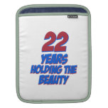 cool 22 years old birthday designs iPad sleeve