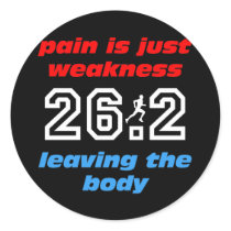 Cool 26.2 marathon round sticker