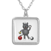 Cool "3-D" Alley Cat Athlete Jewelry