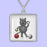 Cool "3-D" Alley Cat Athlete Necklace necklaces