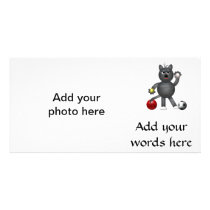 Cool "3-D" Alley Cat Athlete Customized Photo Card