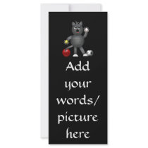 Cool "3-D" Alley Cat Athlete Custom Rack Card