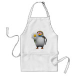 Cool 3d Penguin Hippy (editable) Apron