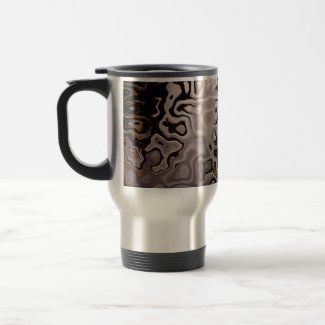 Cool Abstract Brown, Grey, Travel Mug