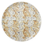 Cool    abstract chocolate sand stripes  plate