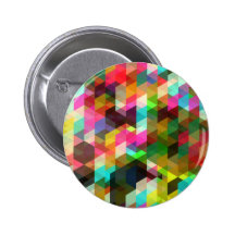 Cool Abstract Colorful Geometric Vector Pattern Button