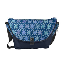 Cool Abstract Floral Digital Art Messenger bag