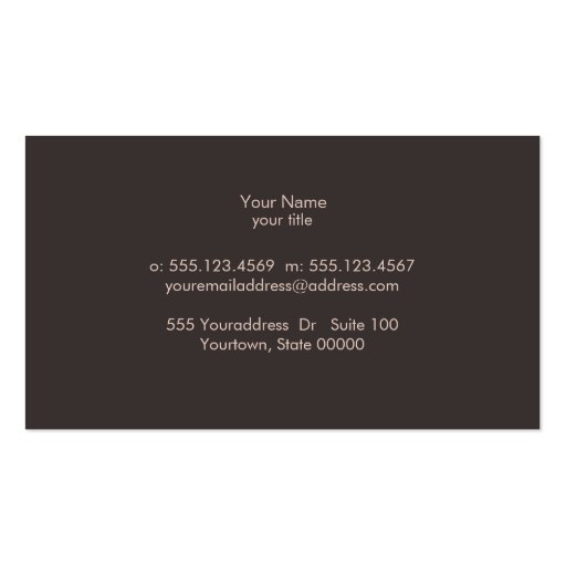 Cool Abstract Grunge Artist Edgey Business Card Template (back side)
