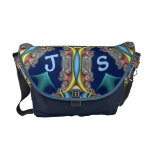 Cool abstract Meseenger back with Monogram Courier Bag