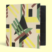 Cool Abstract Shapes Art Deco Binder binders