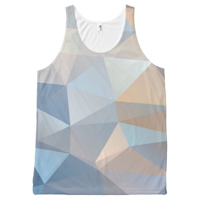 Cool Abstract Triangle Pattern All-Over Print Tank Top