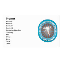 Cool Aerobics Instructors Club Business Card Template