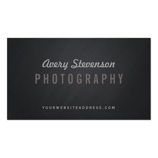 Cool Aged Vintage Typography Hip Photographer Business Card Template (front side)