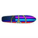 Cool American Flag and Peace Sign Board skateboards by cowdencraig Cool American Flag and Peace Sign Board skateboards