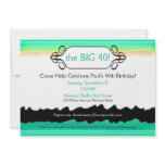 Cool and Contemporarty Color Splash Greens Personalized Announcements