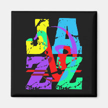 Cool and hip Jazz Refrigerator Magnet