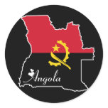 Cool Angola Round Stickers