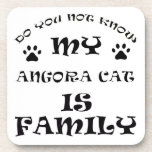 Cool angora CAT designs Beverage Coaster