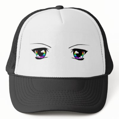 anime eyes pictures. funky quot;Anime Eyesquot; trucker cap