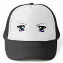 Cool "Anime eyes" Cap for chicks hats