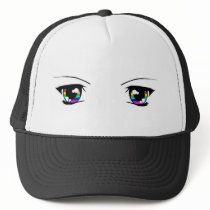 Cool "Anime eyes" Cap for chicks hats