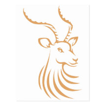 Cool Antelope Deer Logo Postcards