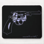 Cool antique revolver mousepad design