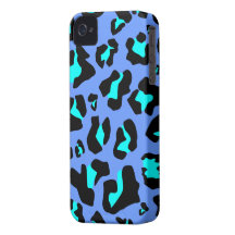 Cool Aqua/Purple Leopard Print - iPhone 4/4s Case iPhone 4 Covers