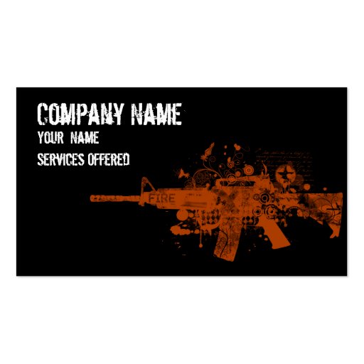 Cool Ar 15 red Business Card (front side)