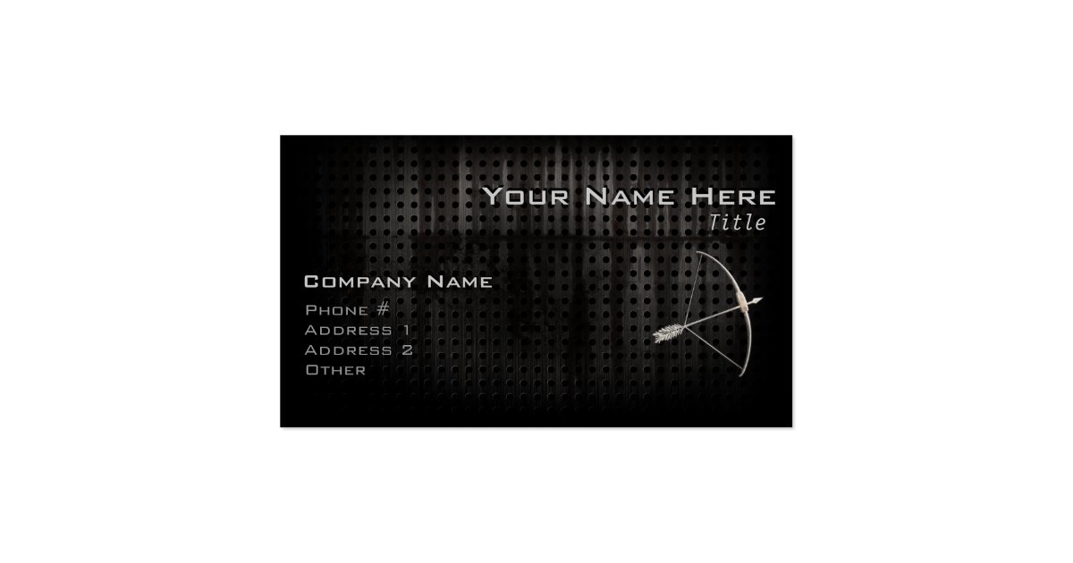 Cool Archery Business Card Zazzle