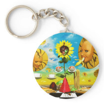 Cool art by Lenny surreal paintings Keychains