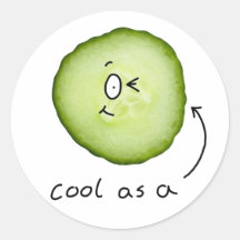 cool as a cucumber sticker